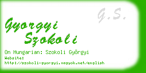 gyorgyi szokoli business card